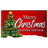 Merry Christmas - Happy New Year Premium 3x5 foot Flag OR Optional Flag with Mounting Kit