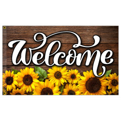 Welcome - Sunflower Premium 3x5 foot Flag OR Optional Flag with Mounting Kit