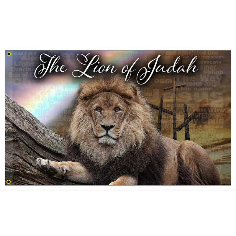 Lion Of Judah Premium 3x5 foot Flag OR Optional Flag with Mounting Kit