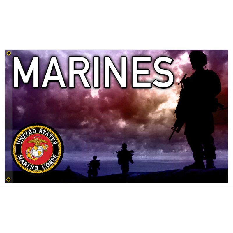 United States Marines Premium 3x5 foot Flag OR Optional Flag with Mounting Kit