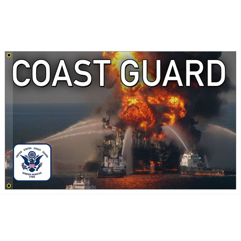 United States Coast Guard Premium 3x5 foot Flag OR Optional Flag with Mounting Kit