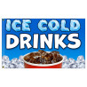 Ice Cold Drinks Premium 3x5 foot Flag OR Optional Flag with Mounting Kit
