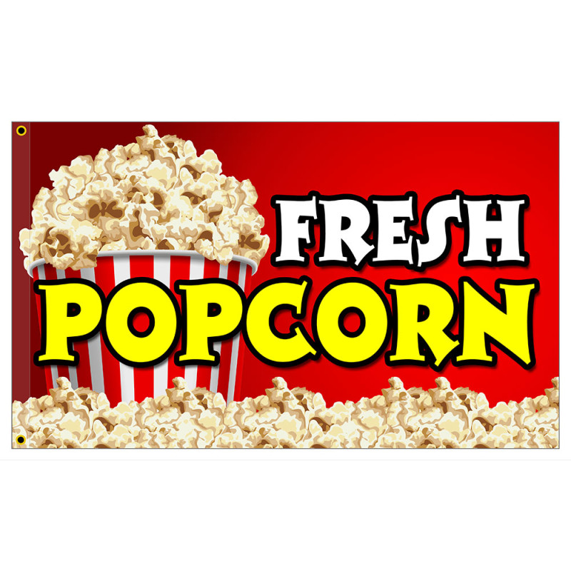 Fresh Popcorn 3x5 Premium Polyester Flag (Made in The USA)
