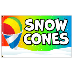 Snow Cones 3x5 Premium Polyester Flag (Made in The USA)