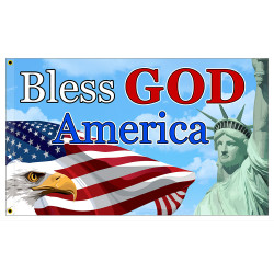 Bless GOD America Premium 3x5 foot Flag OR Optional Flag with Mounting Kit