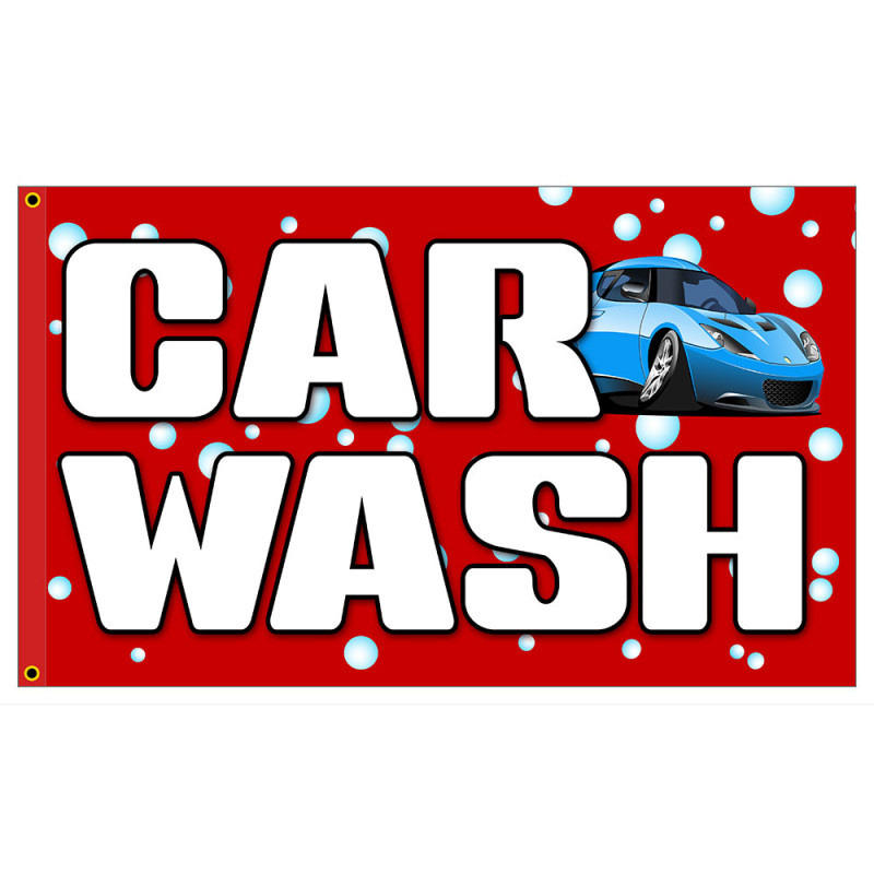 Car Wash Premium 3x5 foot Flag OR Optional Flag with Mounting Kit
