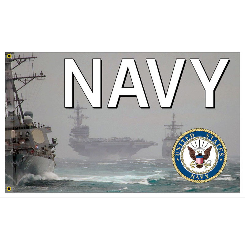 United States NAVY Premium 3x5 foot Flag OR Optional Flag with Mounting Kit