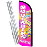 Squishies Sold Here Premium Windless Feather Flag Bundle (Complete Kit) OR Optional Replacement Flag Only