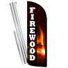 FIREWOOD Premium Windless  Feather Flag Bundle (Complete Kit) OR Optional Replacement Flag Only