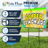 Loaded Lemonade 2 Pack Double-Sided Yard Signs 16" x 24" with Metal Stakes (Made in Texas)