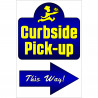 Curbside Pick-Up (Arrow) Economy A-Frame Sign 2 Feet Wide by 3 Feet Tall