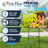 Farm Fresh Eggs 2 Pack Double-Sided Yard Signs 16" x 24" with Metal Stakes (Made in Texas)