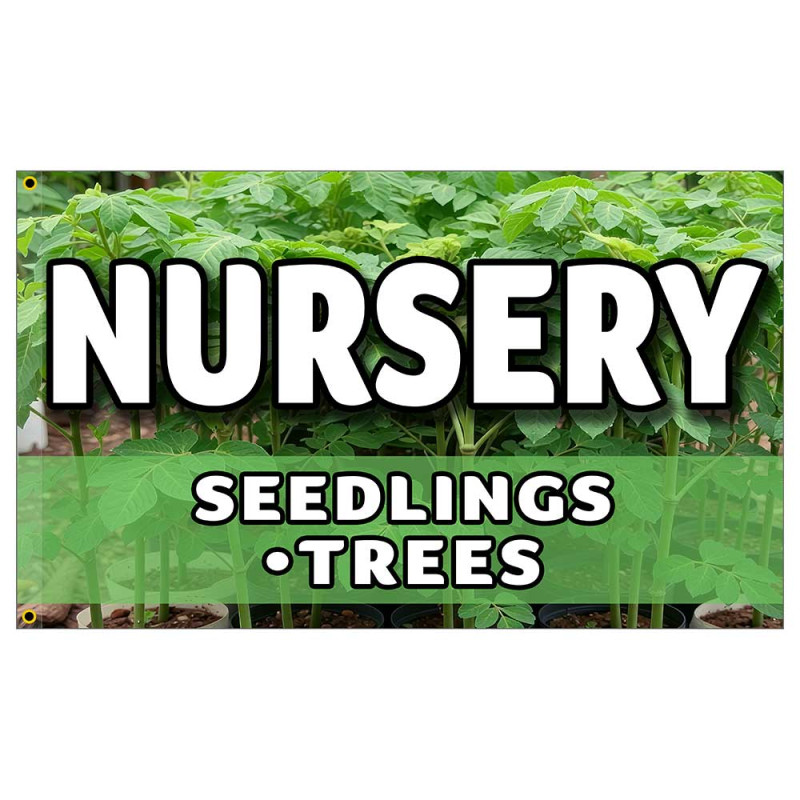 Nursery Seedlings & Trees Premium 3x5 Flag OR Optional Flag with Mounting Kit