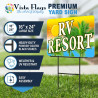 RV Resort 2 Pack Double-Sided Yard Signs 16" x 24" with Metal Stakes (Made in Texas)