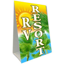 RV Resort Economy A-Frame Sign