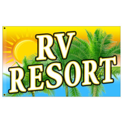 RV Resort Premium 3x5 Flag OR Optional Flag with Mounting Kit