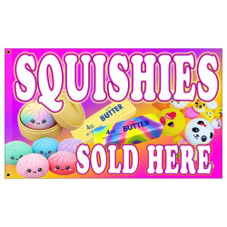 Squishies Sold Here Premium 3x5 Flag OR Optional Flag with Mounting Kit