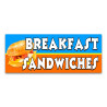 Breakfast Sandwiches Vinyl Banner with Optional Sizes (Made in the USA)
