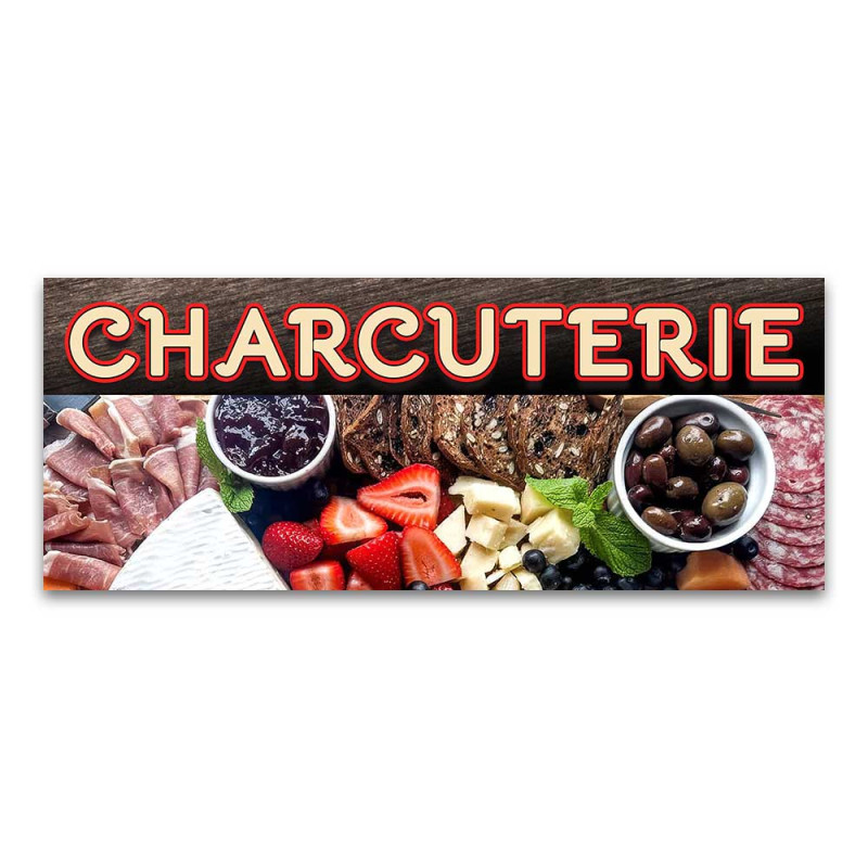Charcuterie Vinyl Banner with Optional Sizes (Made in the USA)