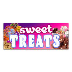 Sweet Treats Vinyl Banner with Optional Sizes (Made in the USA) 
