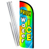 Philly Water Ice Premium Windless Feather Flag Bundle (Complete Kit) OR Optional Replacement Flag Only