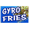 Gyro Fries Premium 3x5 Flag OR Optional Flag with Mounting Kit