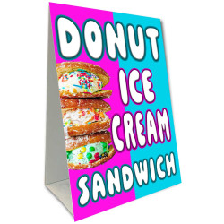 Donut Ice Cream Sandwich Economy A-Frame Sign