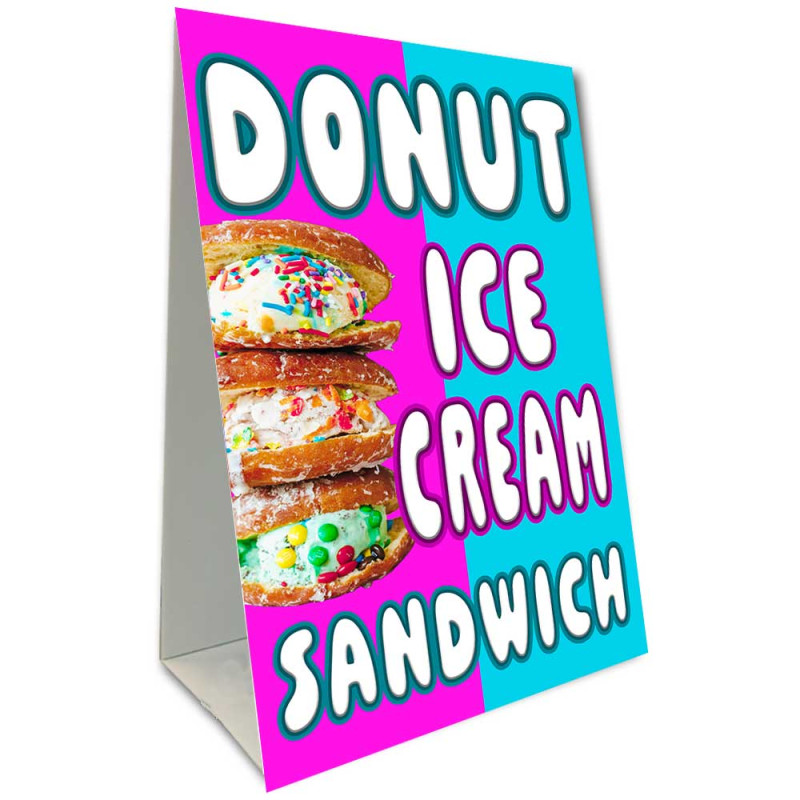 Donut Ice Cream Sandwich Economy A-Frame Sign