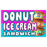 Donut Ice Cream Sandwich Premium 3x5 Flag OR Optional Flag with Mounting Kit