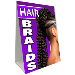 Hair Braids Economy A-Frame Sign