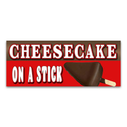 Cheesecake on a Stick Vinyl Banner with Optional Sizes (Made in the USA) 