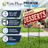 Mini Desserts 2 Pack Double-Sided Yard Signs 16" x 24" with Metal Stakes (Made in Texas)
