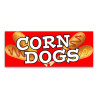 Corn Dogs (red) Vinyl Banner with Optional Sizes (Made in the USA)