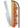 Baked Goods Premium Windless Feather Flag Bundle (Complete Kit) OR Optional Replacement Flag Only