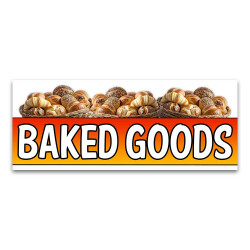 Baked Goods Vinyl Banner with Optional Sizes (Made in the USA) 