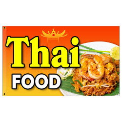 Thai Food Premium 3x5 Flag OR Optional Flag with Mounting Kit