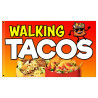 Walking Tacos Premium 3x5 Flag OR Optional Flag with Mounting Kit
