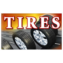 Tires Premium 3x5 Flag OR Optional Flag with Mounting Kit