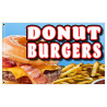 Donut Burgers Premium 3x5 Flag OR Optional Flag with Mounting Kit