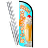 Orange Creamsicle Premium Windless Feather Flag Bundle (Complete Kit) OR Optional Replacement Flag Only