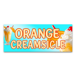 Orange Creamsicle Vinyl Banner with Optional Sizes (Made in the USA) 