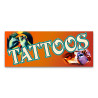Tattoos (orange) Vinyl Banner with Optional Sizes (Made in the USA)
