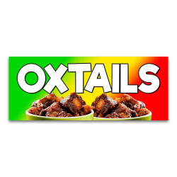 Oxtails Vinyl Banner with Optional Sizes (Made in the USA) 