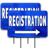 Registration 2 Pack Double-Sided Yard Signs 16" x 24" with Metal Stakes (Made in Texas)