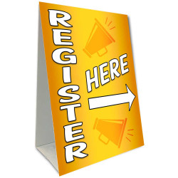 Register Here Economy A-Frame Sign