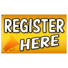 Register Here Premium 3x5 Flag OR Optional Flag with Mounting Kit