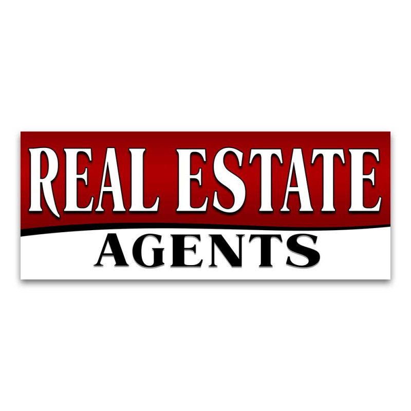 Real Estate Agents Vinyl Banner with Optional Sizes (Made in the USA)