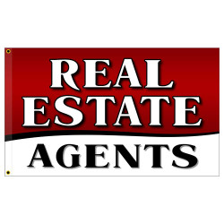Real Estate Agents Premium 3x5 Flag OR Optional Flag with Mounting Kit