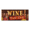 Wine Tasting (wood) Vinyl Banner with Optional Sizes (Made in the USA)