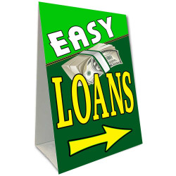 Easy Loans Economy A-Frame Sign